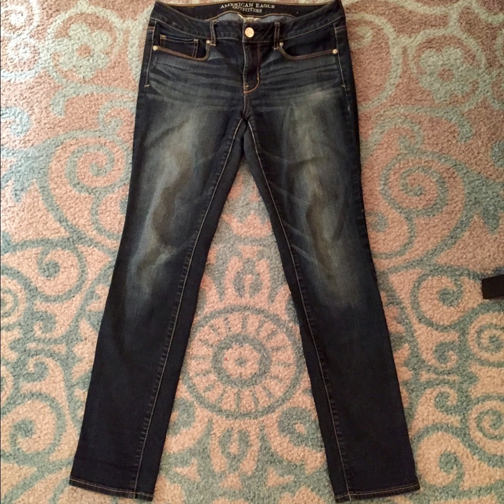 Dark Wash American Eagle Skinny Jeans